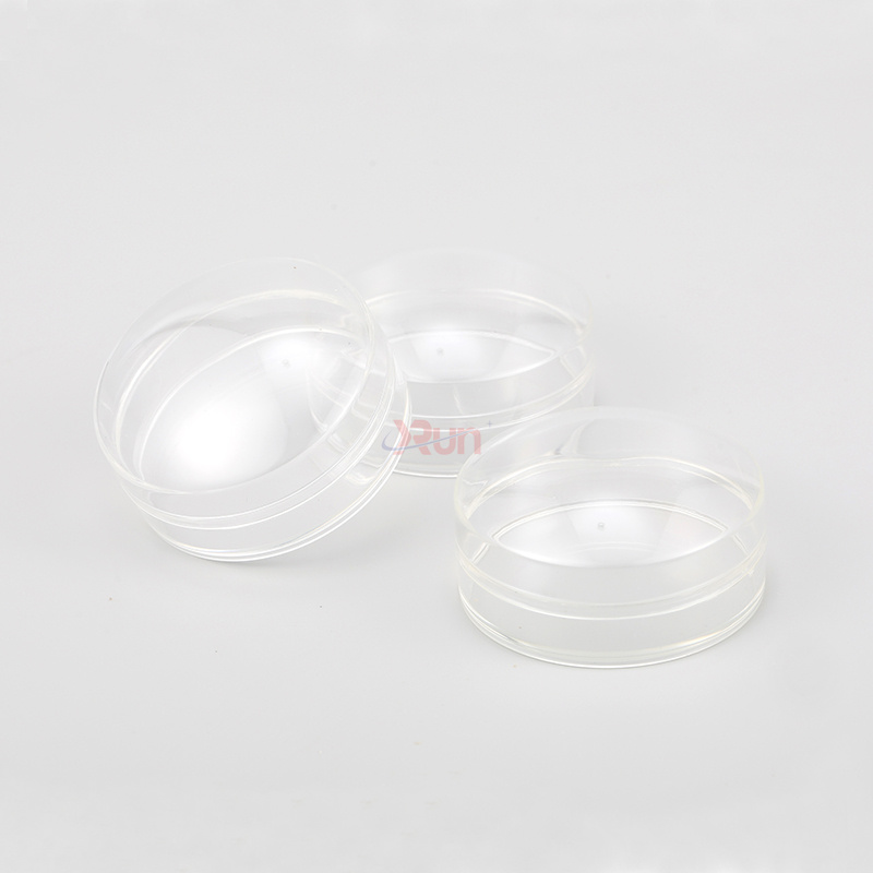 Our production of PP jars focuses on high-quality containers for the custom plastic box range, featuring clear caps for tea packaging.